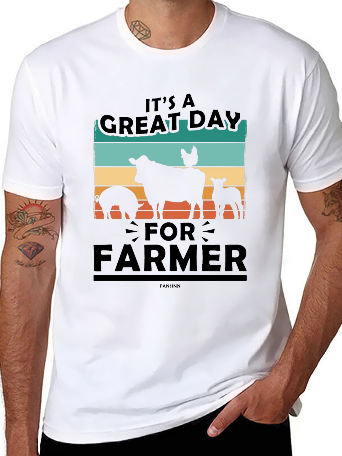 Its A Great Day For Farmer Black T-Shirt