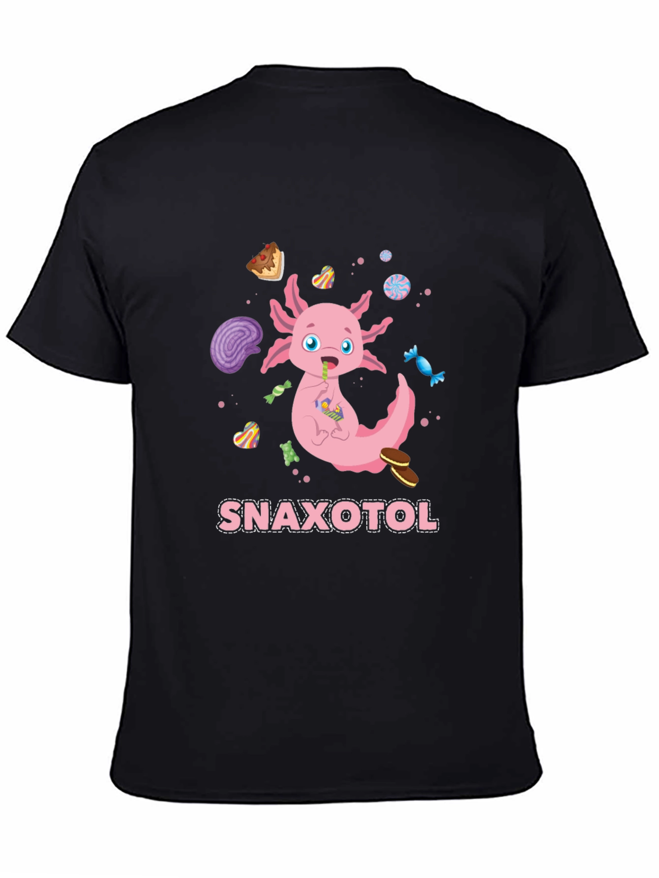 Snaxolotl T-Shirt: Cute Axolotl & Candy