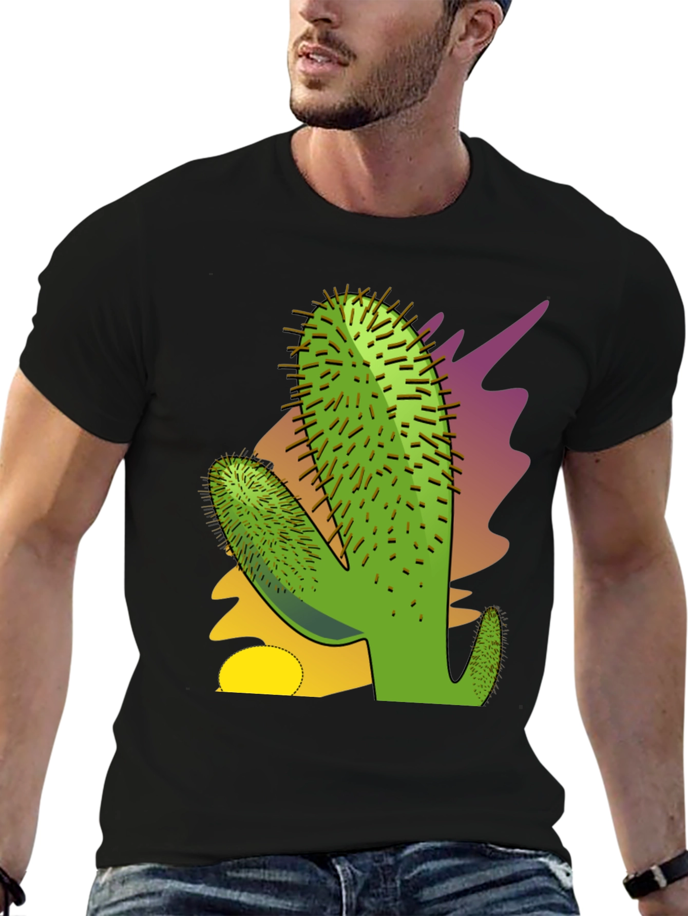 Cactus Graphic Tee - Black T-Shirt