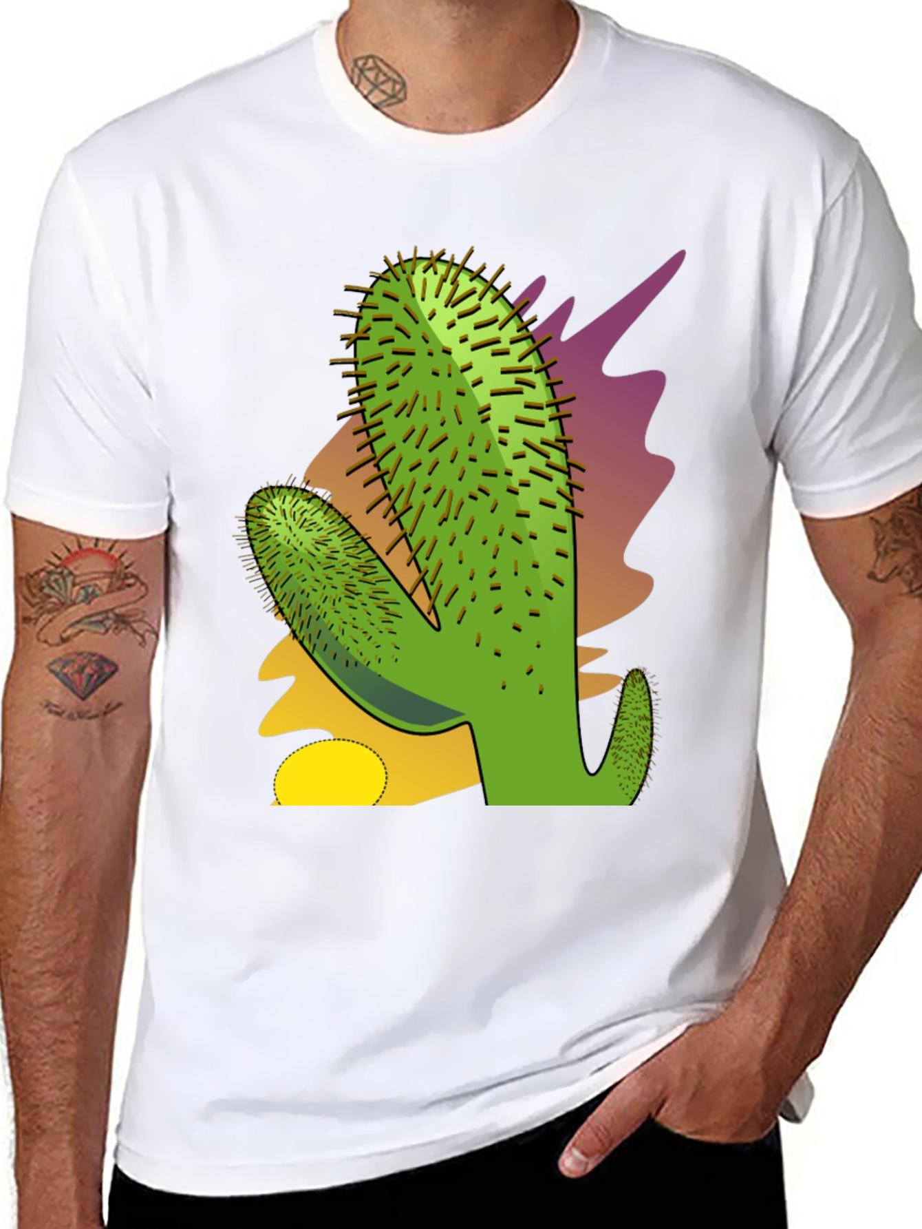 Cactus Graphic Tee - Black T-Shirt