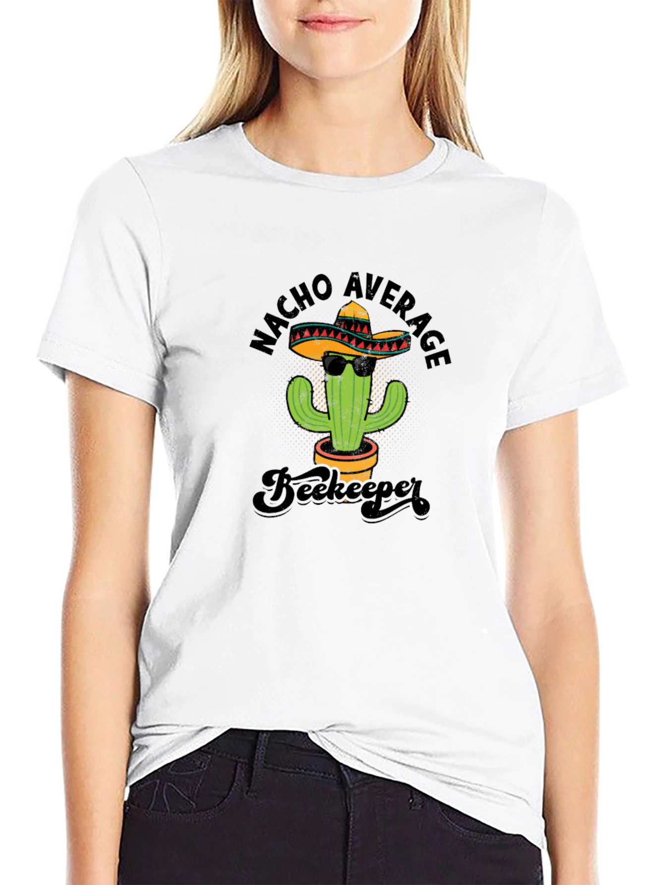 Nacho Average Beekeeper Cactus T-Shirt