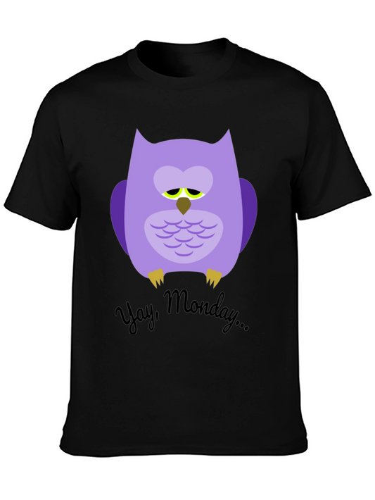Sad Owl Yay Monday T-Shirt