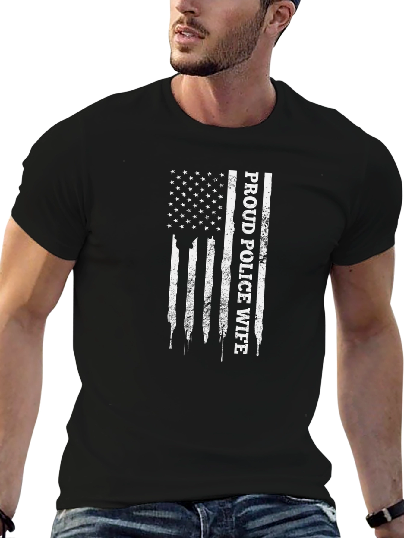 Proud Police Wife Graphic T-Shirt
