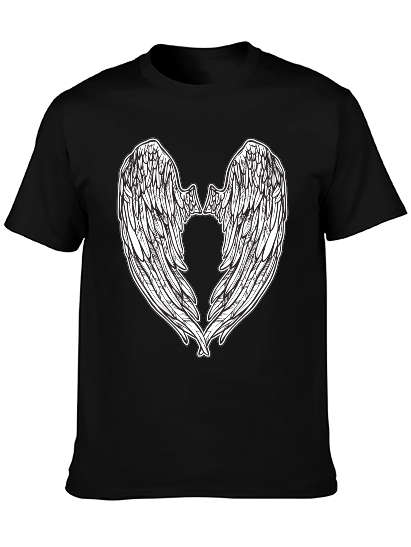 Angel Wing Graphic Tee - Black