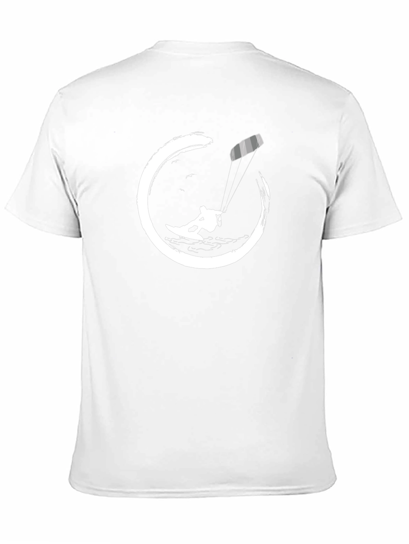 Kitesurfing Graphic Tee - Black Cotton T-Shirt