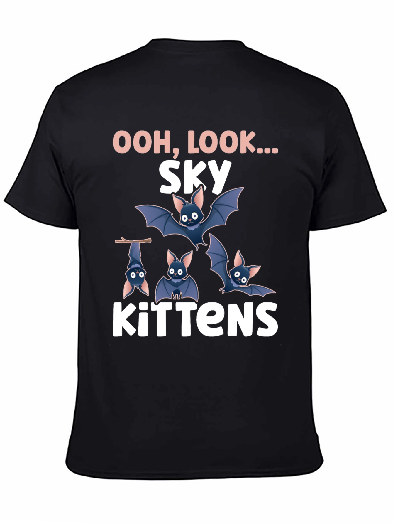 Sky Kittens Graphic Tee - Cute Bat T-Shirt