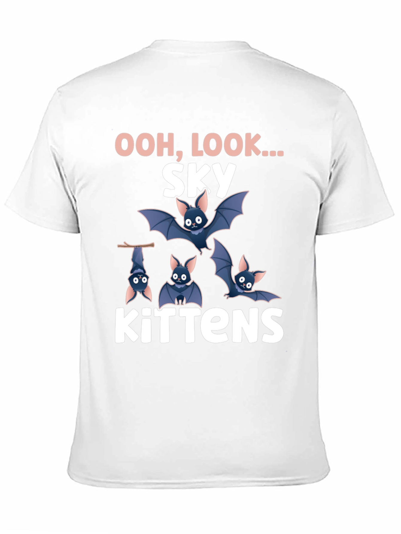 Sky Kittens Graphic Tee - Cute Bat T-Shirt