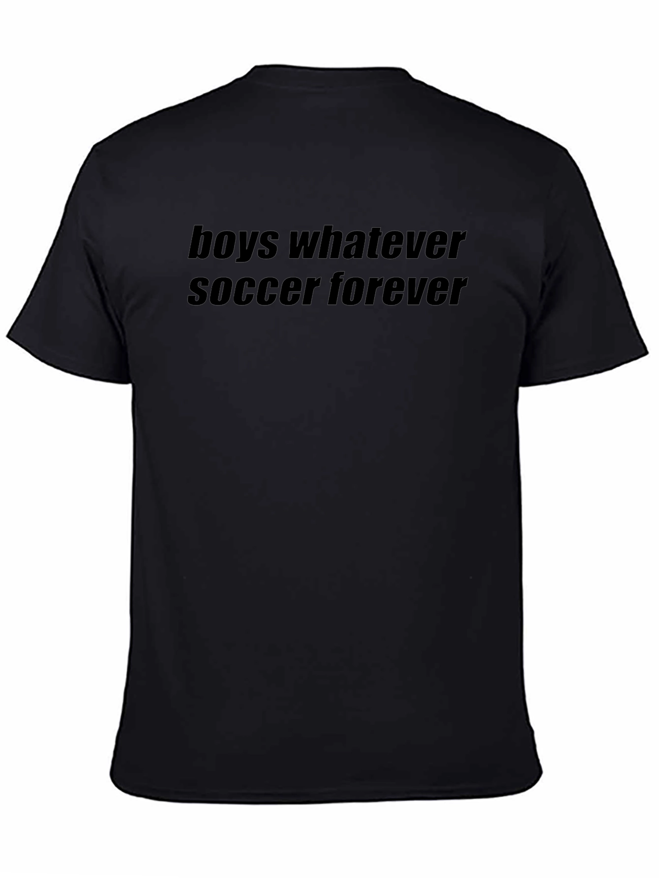 Boys Whatever Soccer Forever Black T-Shirt