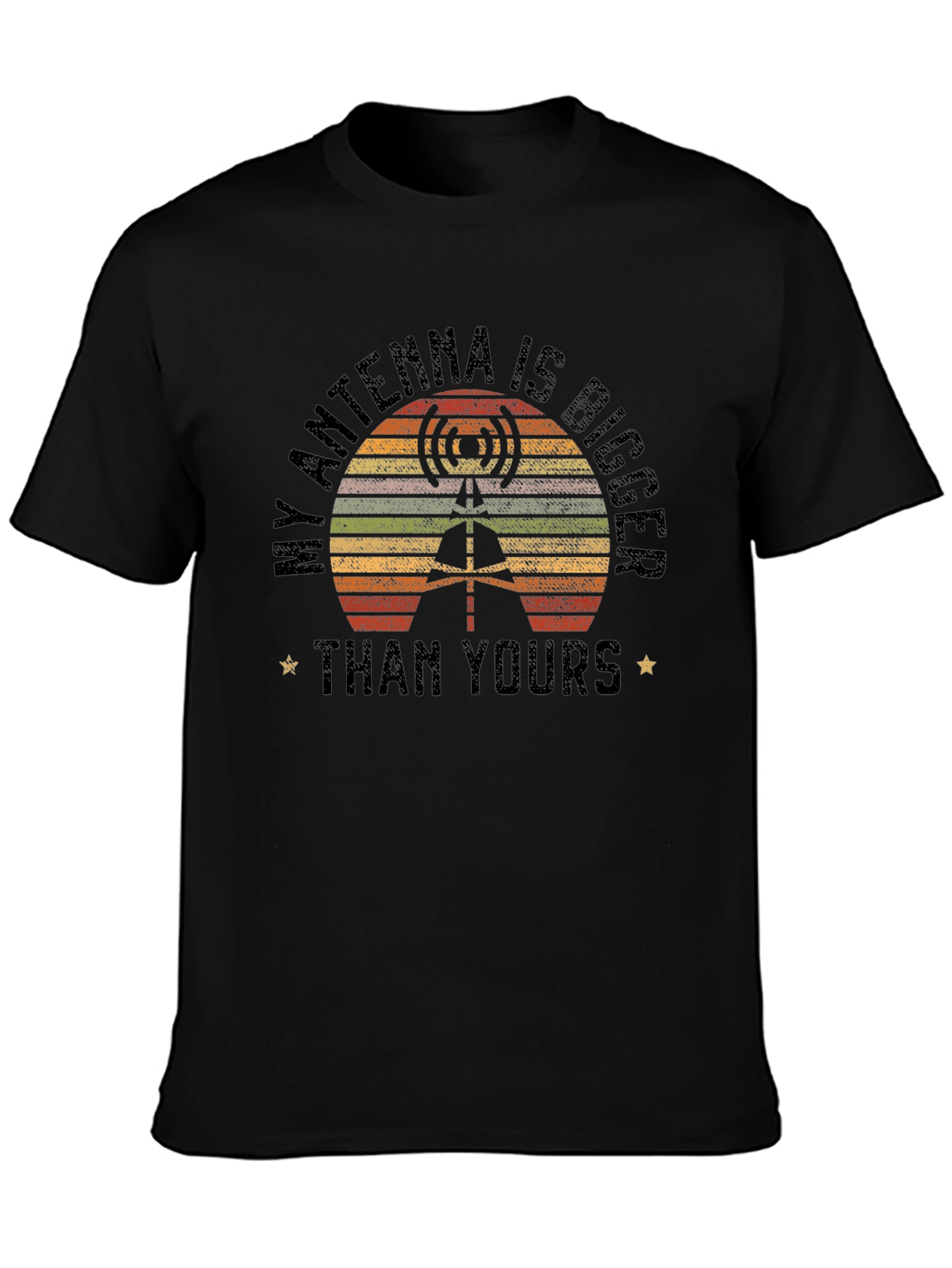 My Antenna Is Bigger Than Yours - Black T-Shirt