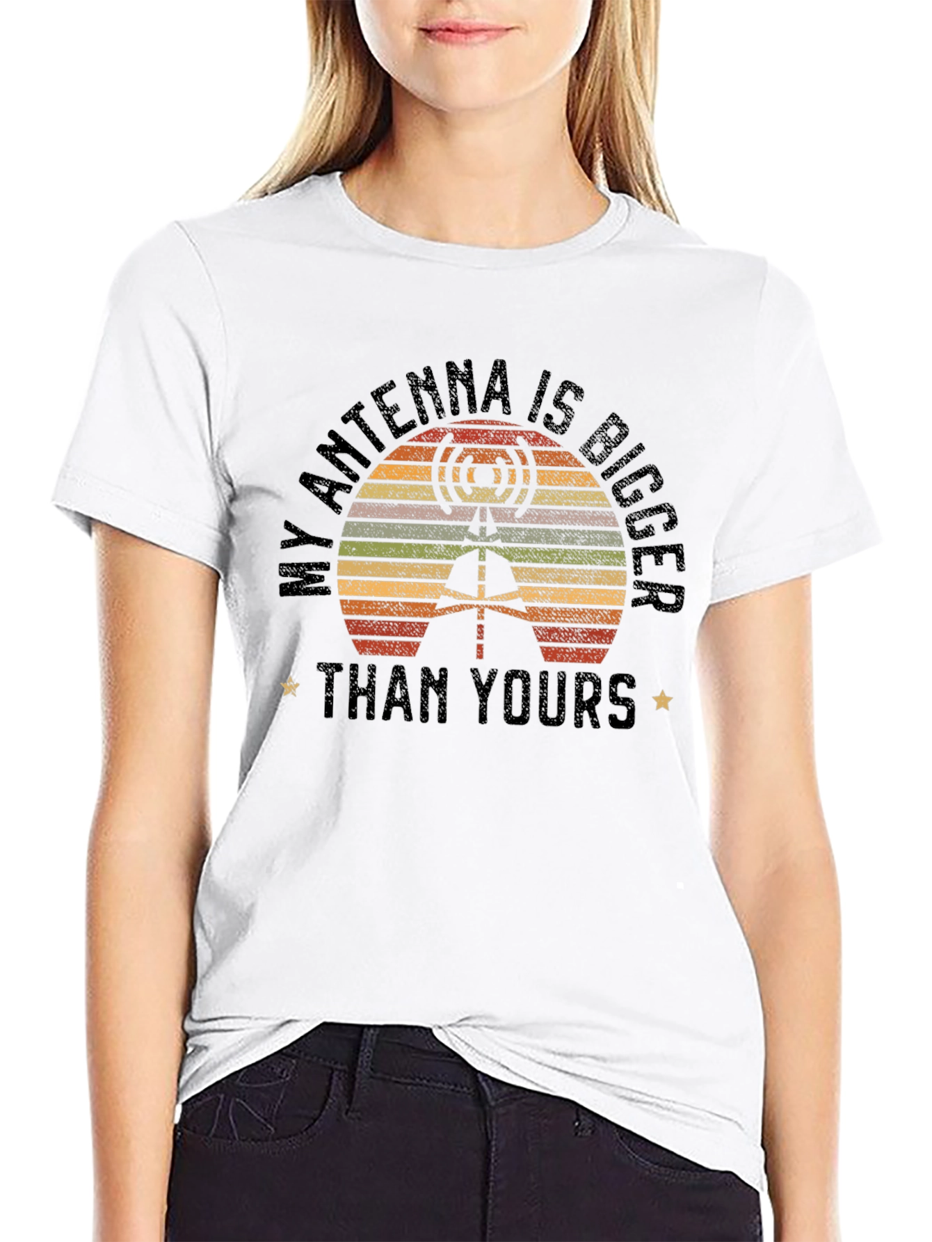 My Antenna Is Bigger Than Yours - Black T-Shirt