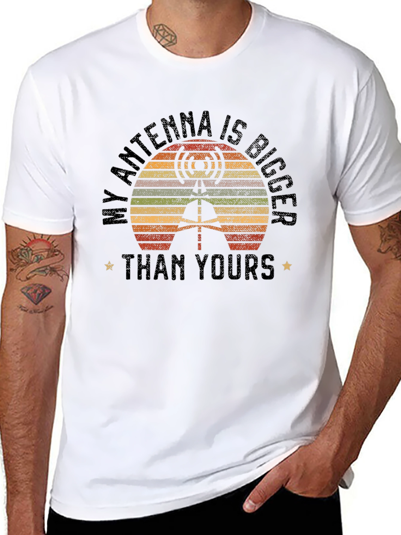 My Antenna Is Bigger Than Yours - Black T-Shirt