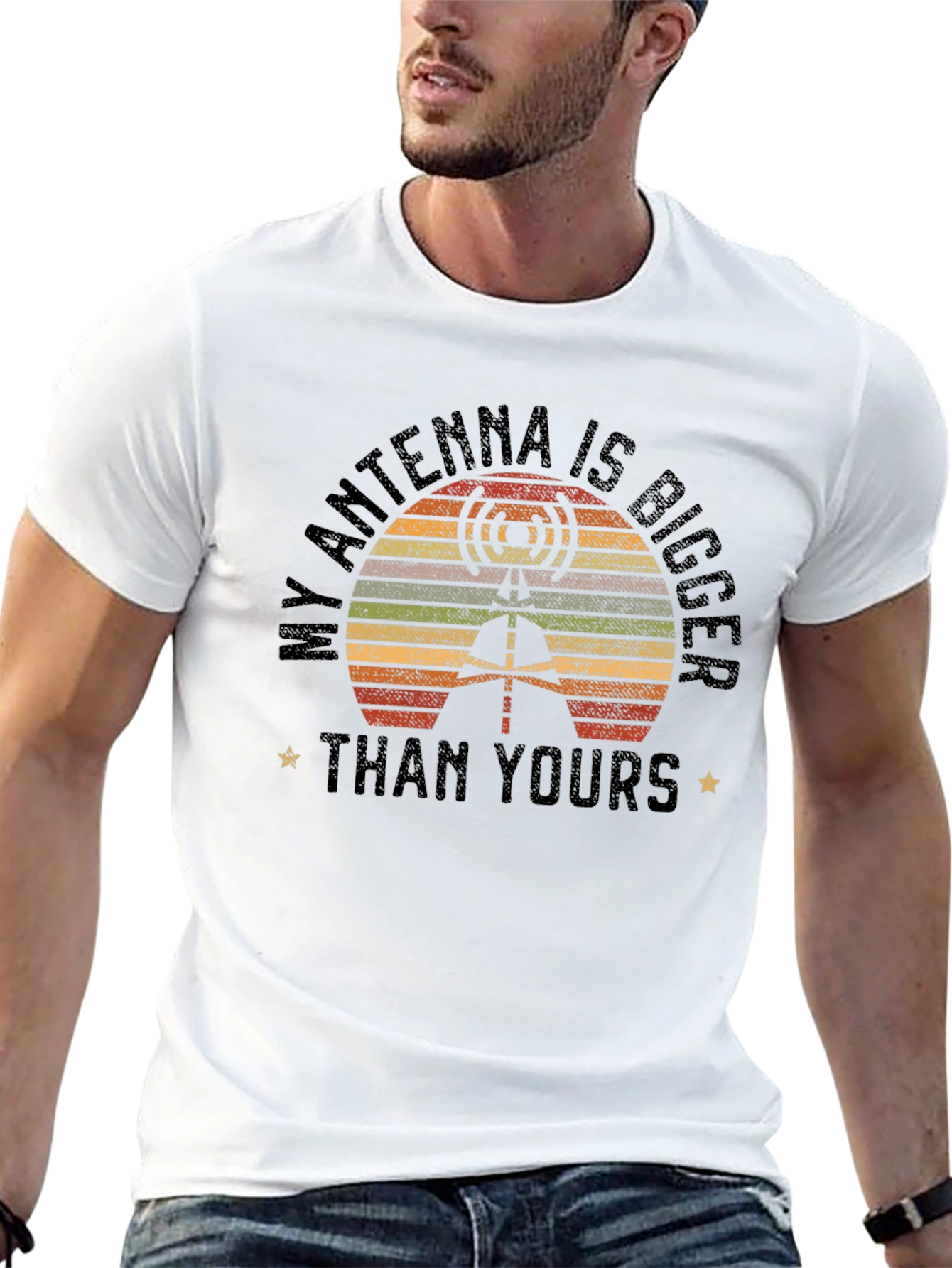 My Antenna Is Bigger Than Yours - Black T-Shirt