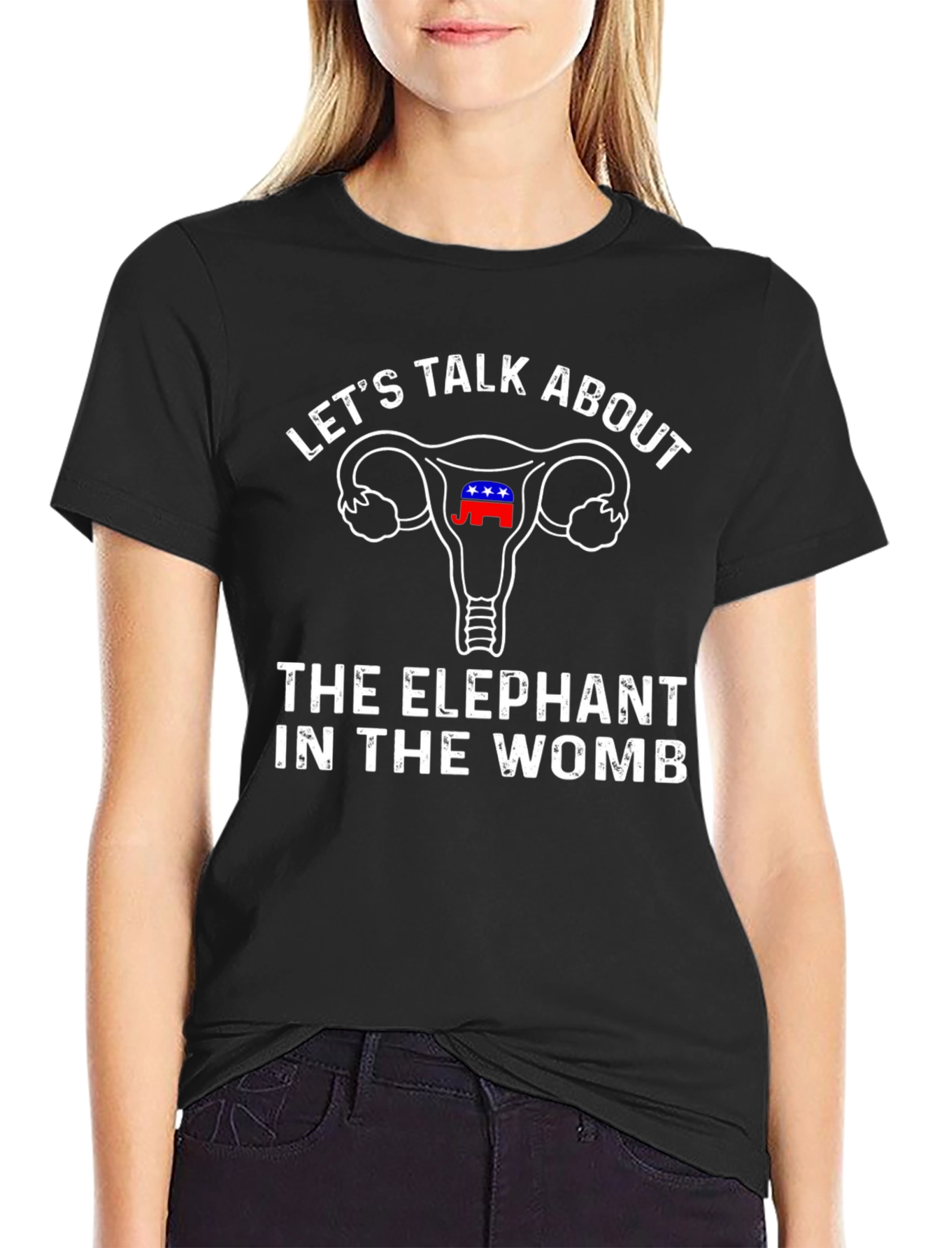 Political Statement Tee - Elephant in the Womb