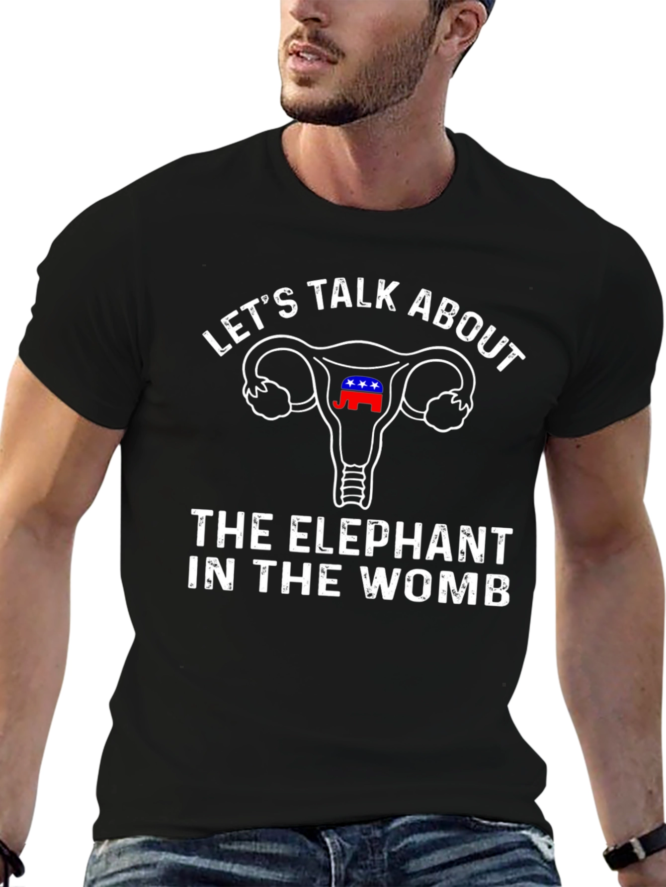 Political Statement Tee - Elephant in the Womb