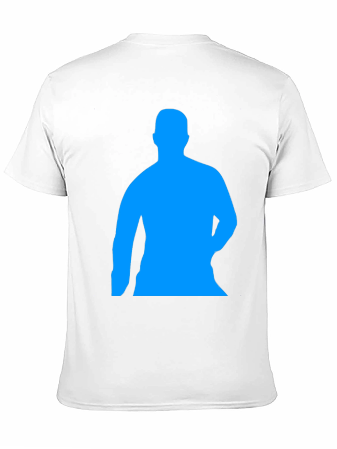 Mens Black Graphic Tee - Blue Silhouette Design