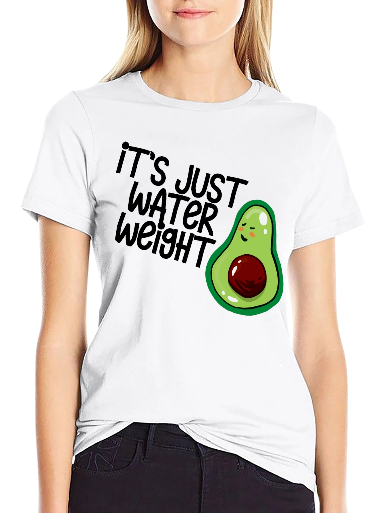 Its Just Water Weight Avocado T-Shirt