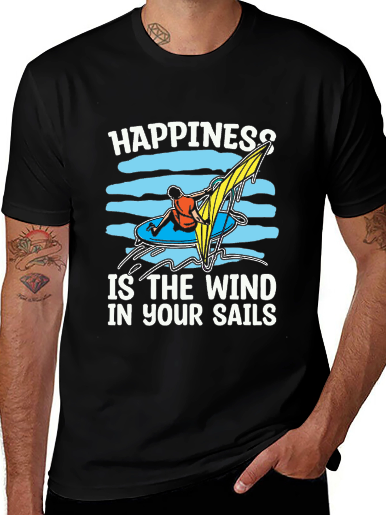 Windsurfing Happiness Graphic Tee