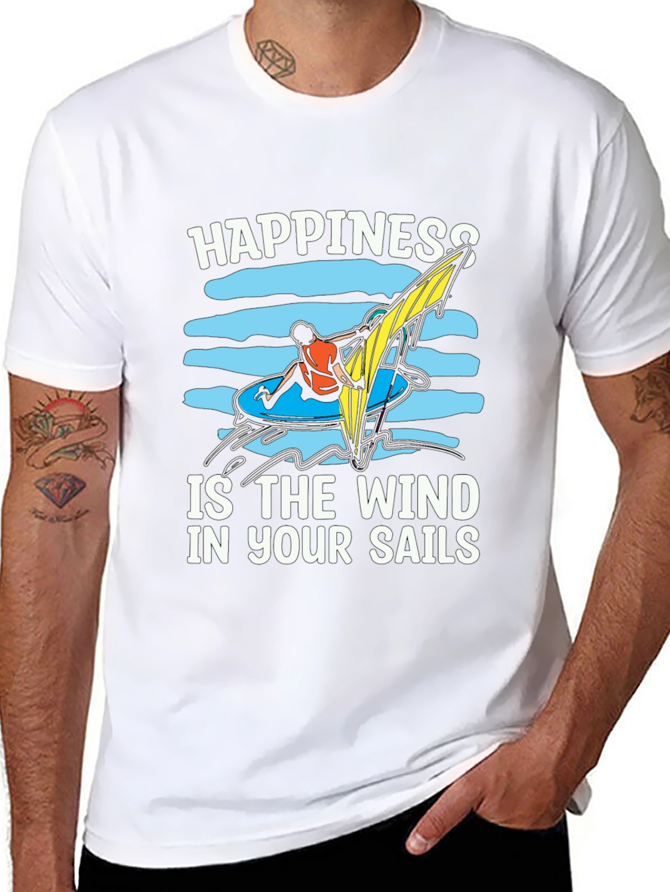 Windsurfing Happiness Graphic Tee