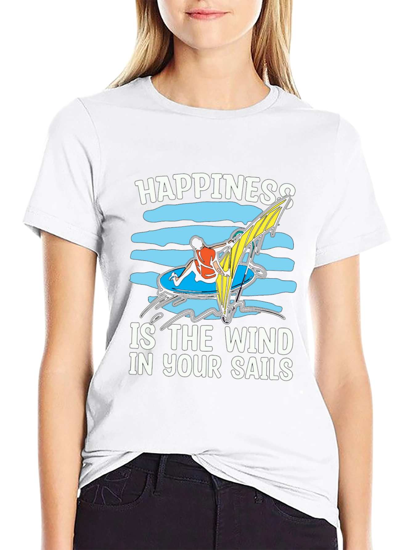 Windsurfing Happiness Graphic Tee