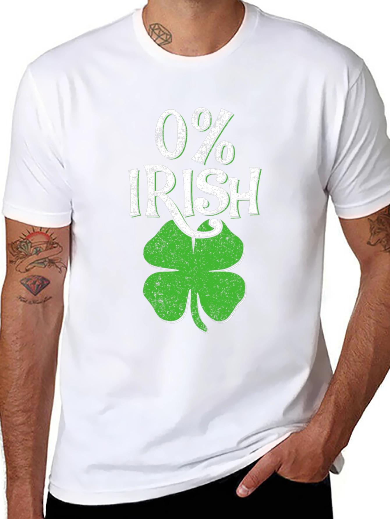 0% Irish St. Patricks Day T-Shirt Shamrock