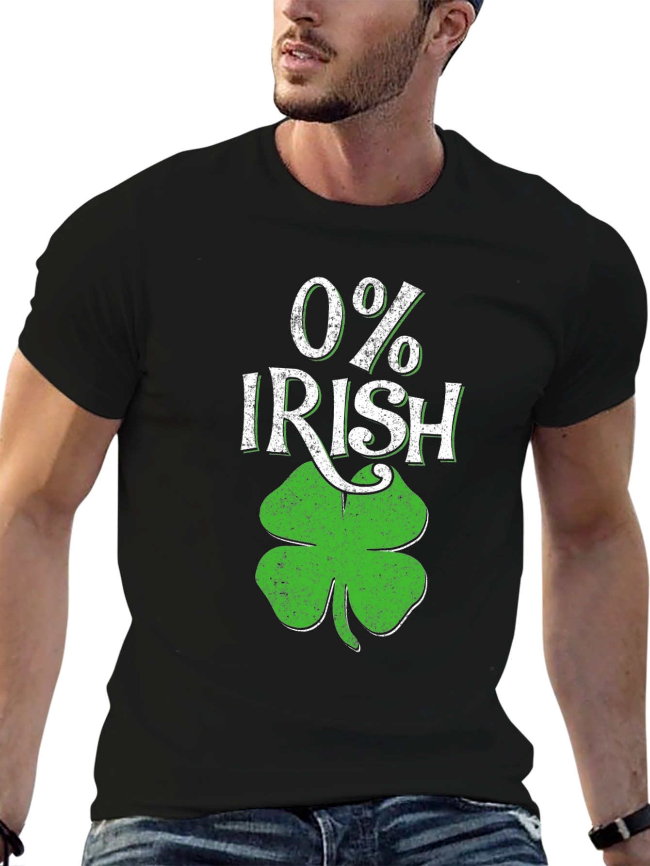 0% Irish St. Patricks Day T-Shirt Shamrock