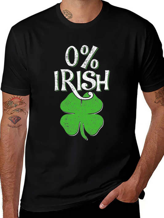 0% Irish St. Patricks Day T-Shirt Shamrock