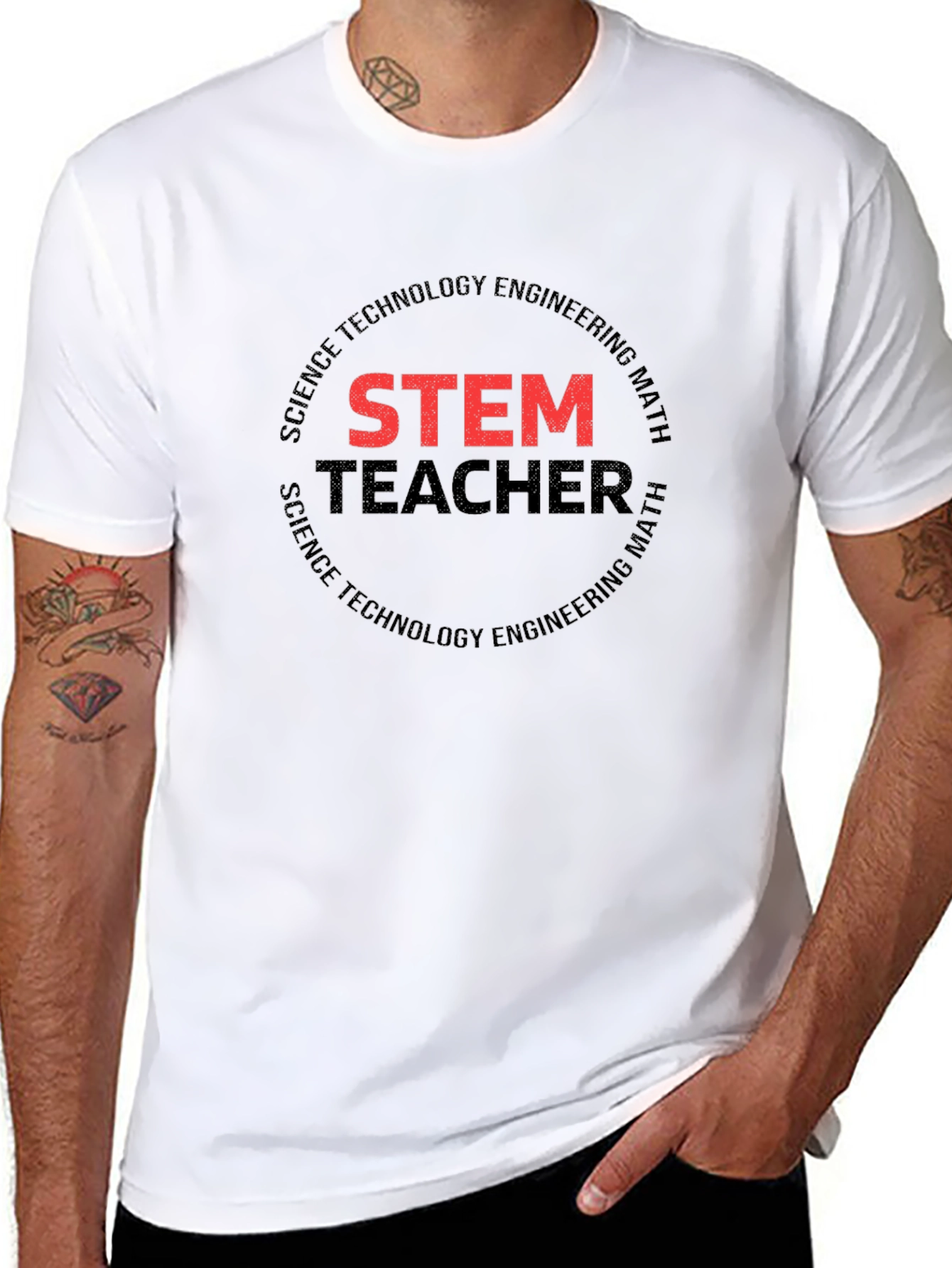 STEM Teacher Graphic T-Shirt - Science Tech Engineering Math