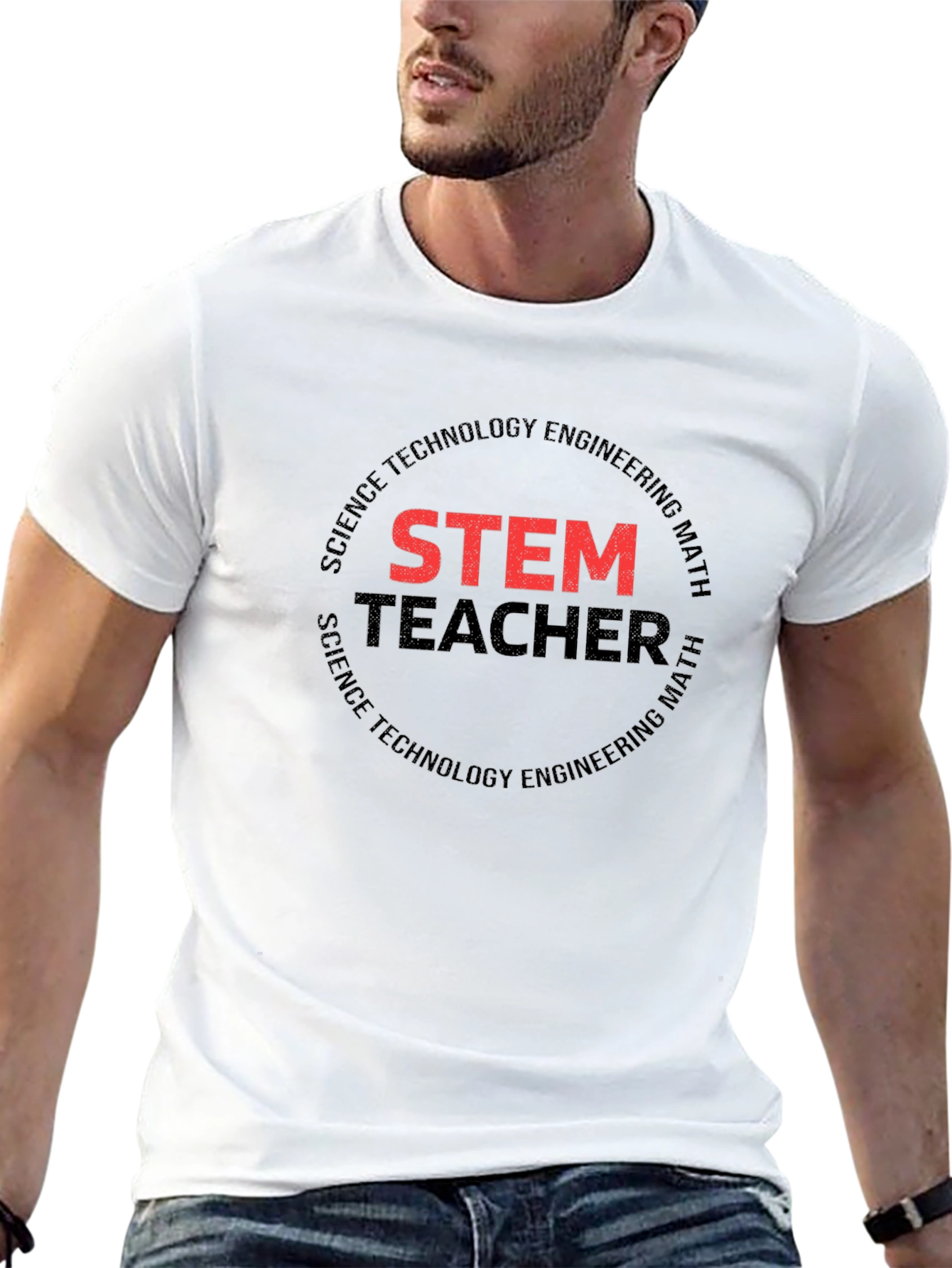 STEM Teacher Graphic T-Shirt - Science Tech Engineering Math