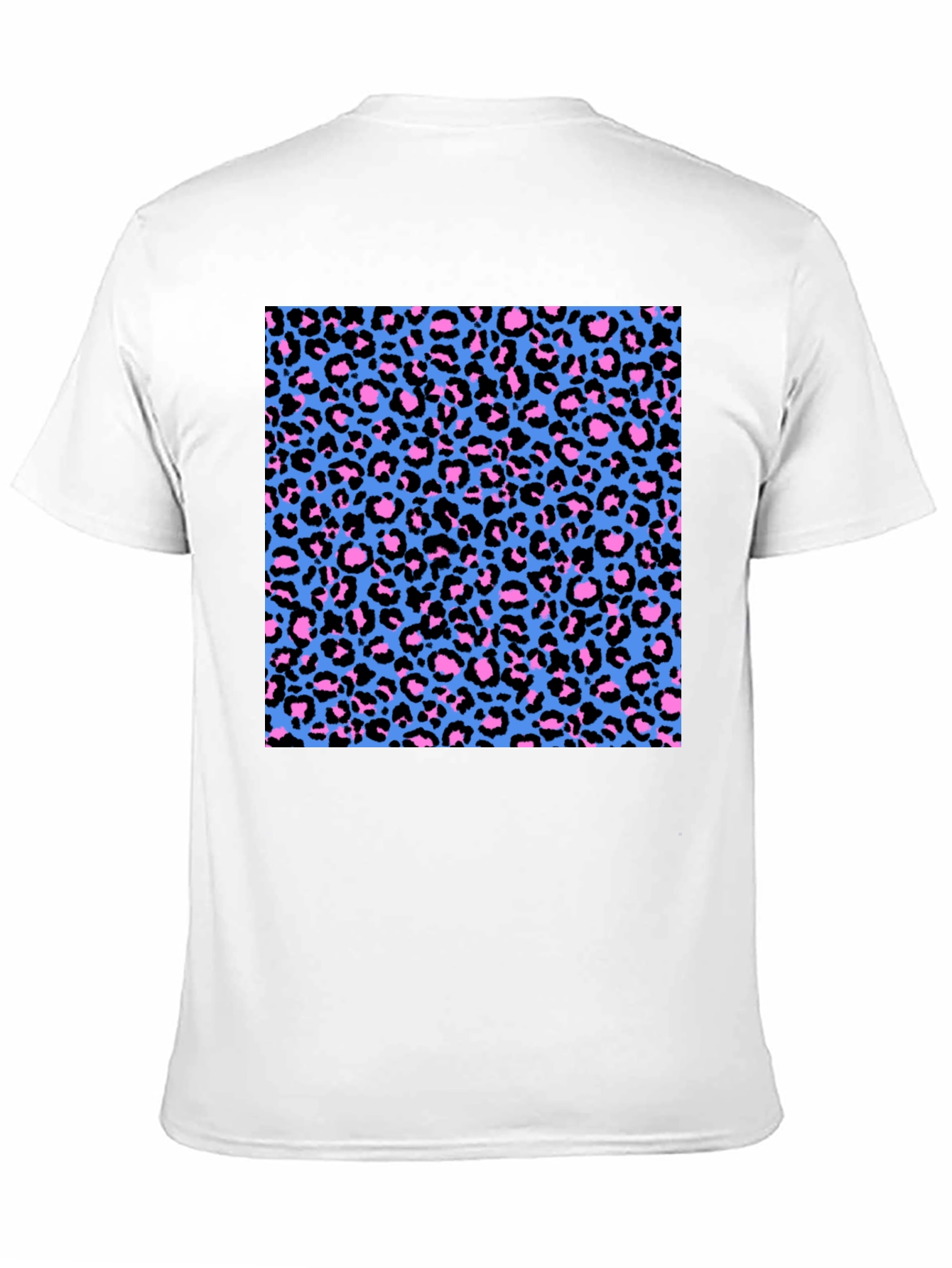 Leopard Print Tee - Black with Bright Pattern