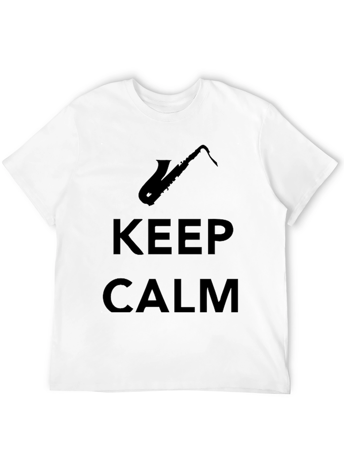 Keep Calm Saxophone T-Shirt - Black