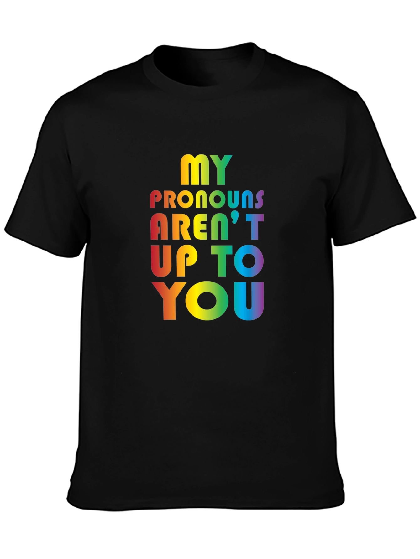 LGBT Pride Pronoun T-Shirt - Black