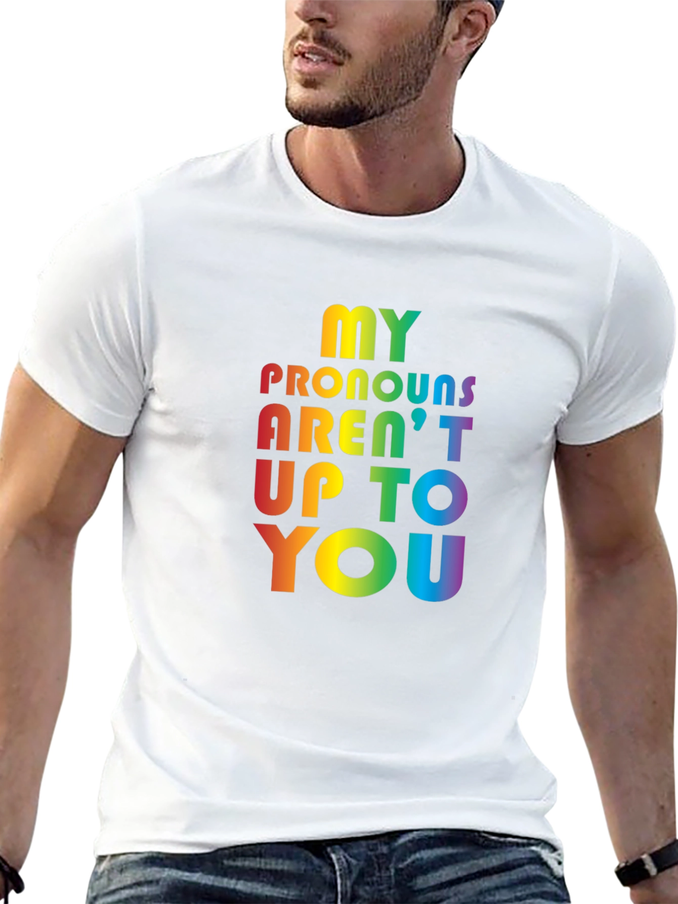 LGBT Pride Pronoun T-Shirt - Black