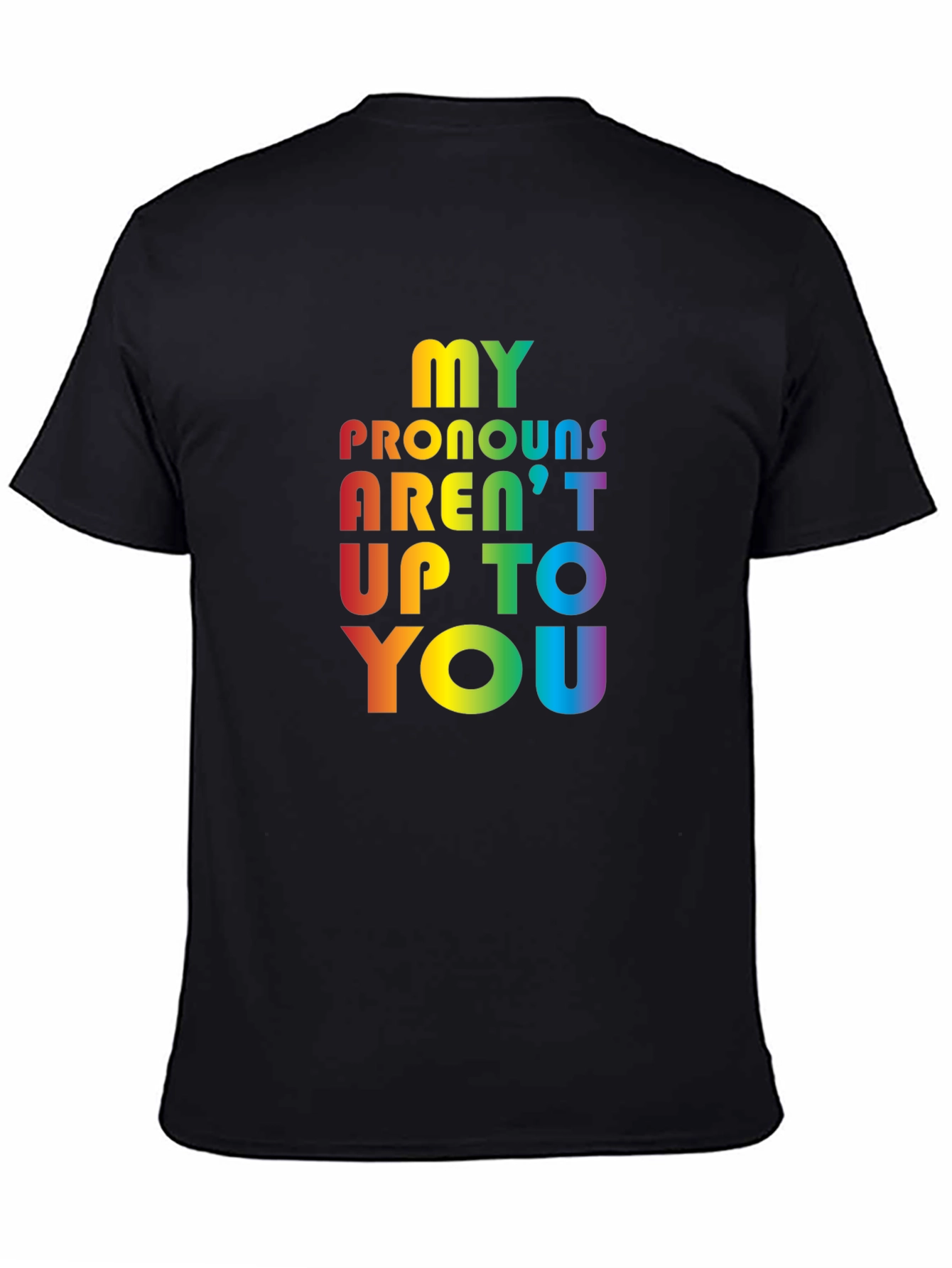 LGBT Pride Pronoun T-Shirt - Black