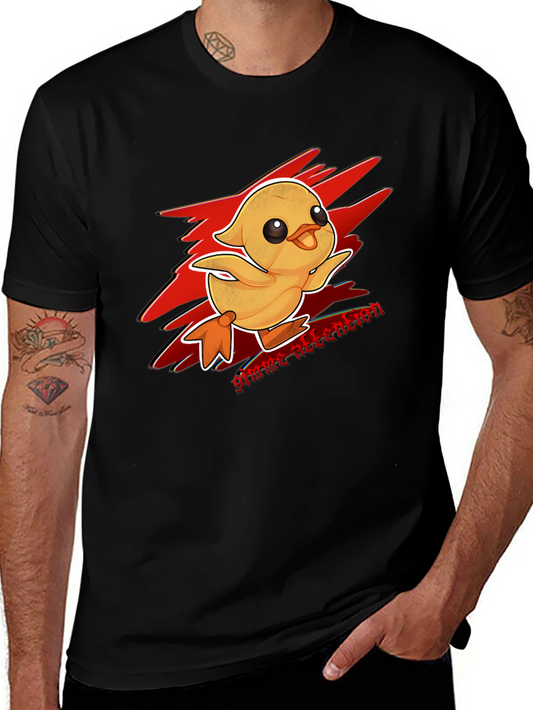 Gimme Attention Duckling Graphic Tee - Black Cotton T-Shirt
