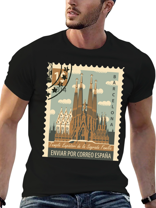 Barcelona Sagrada Familia Stamp T-Shirt