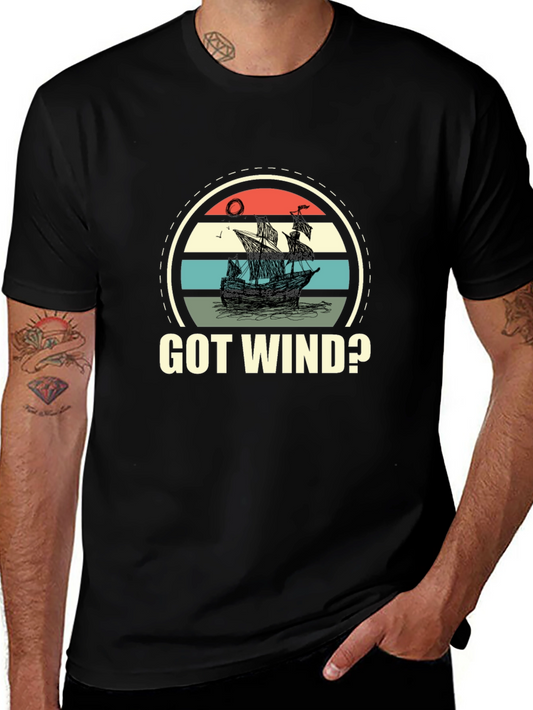 Got Wind? Ship Graphic Tee - Black