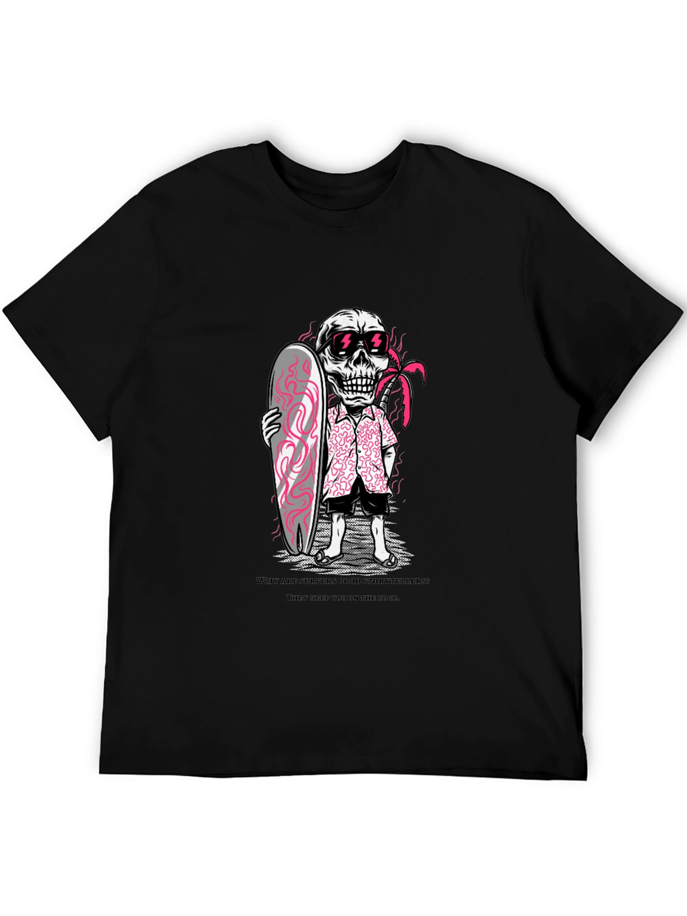 Surfer Skeleton Graphic T-Shirt