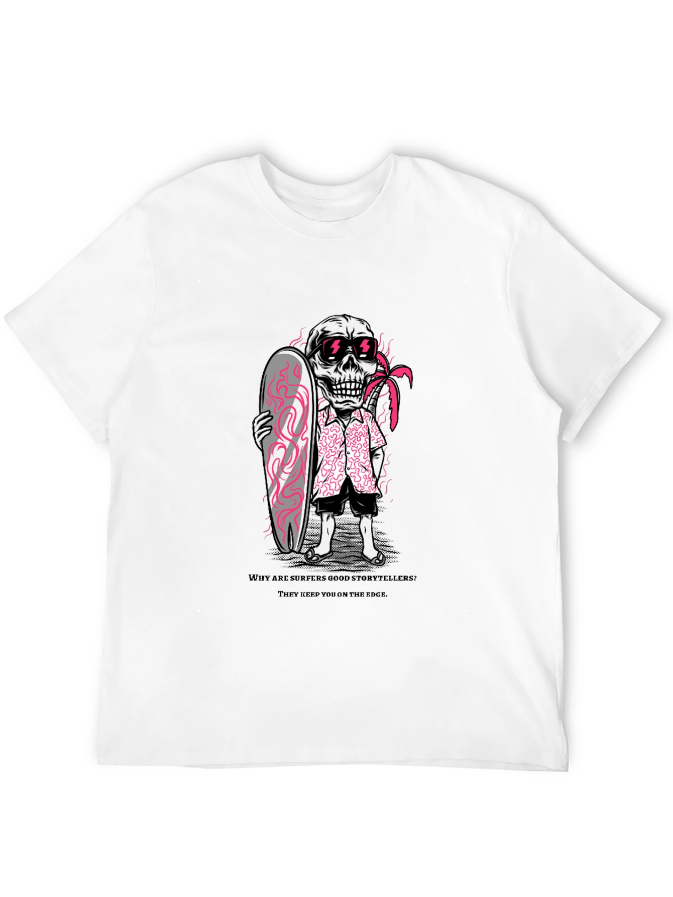 Surfer Skeleton Graphic T-Shirt