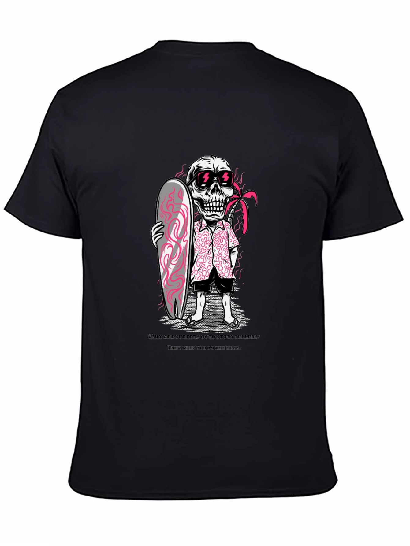 Surfer Skeleton Graphic T-Shirt