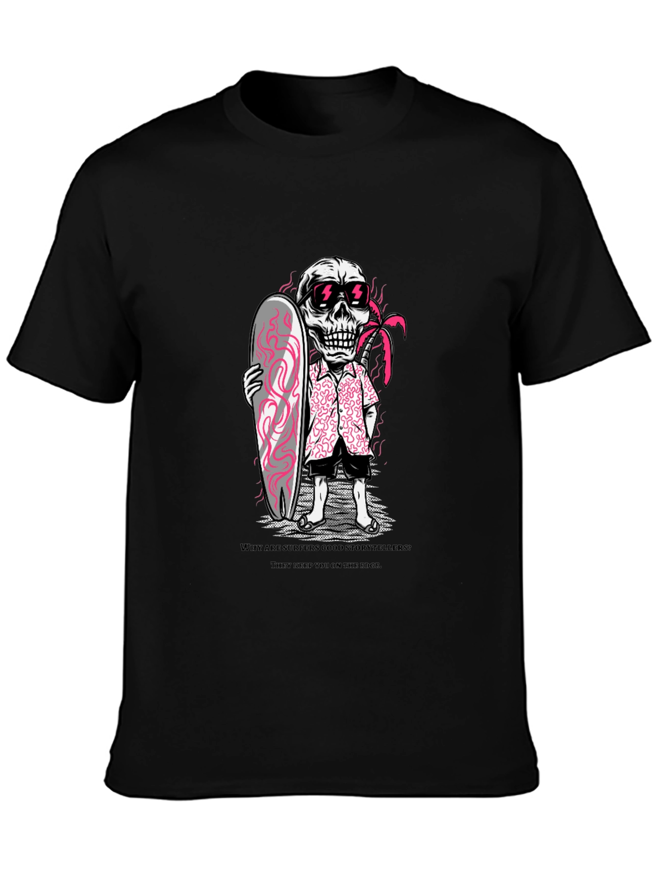 Surfer Skeleton Graphic T-Shirt