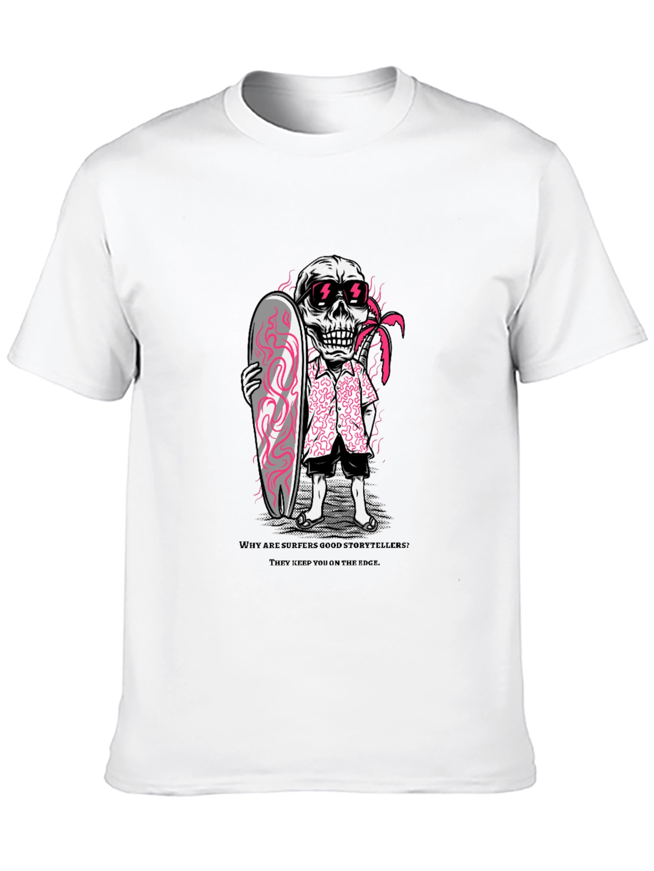 Surfer Skeleton Graphic T-Shirt