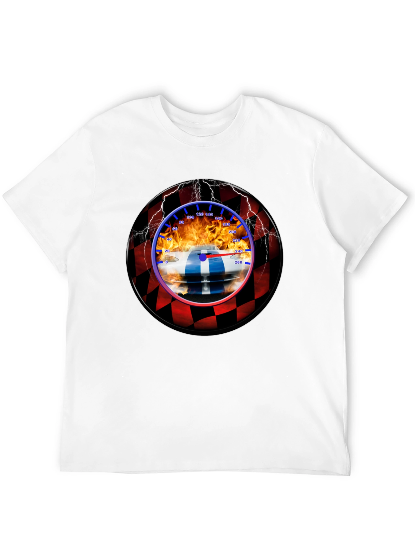 Racing Car Speedometer Graphic T-Shirt