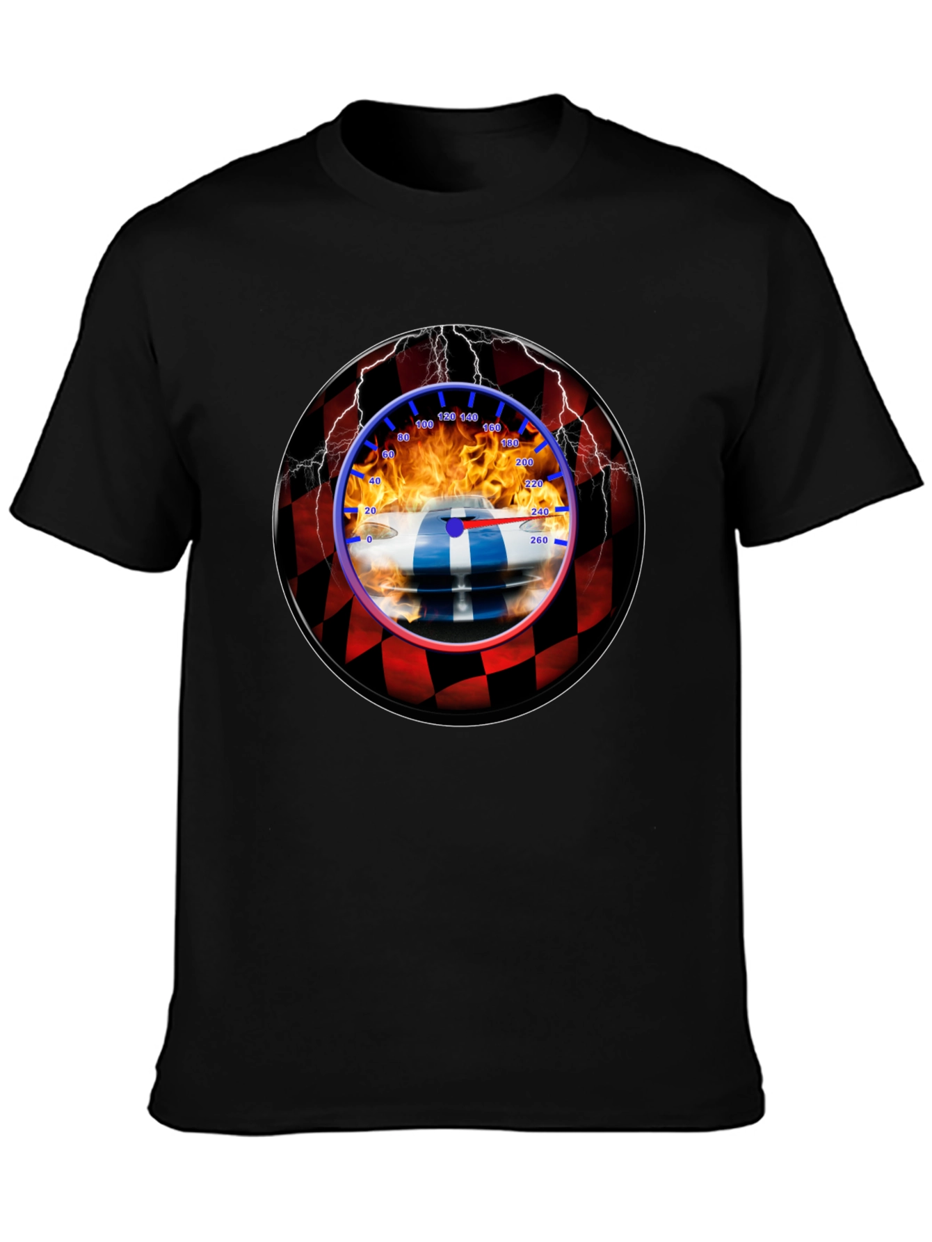Racing Car Speedometer Graphic T-Shirt
