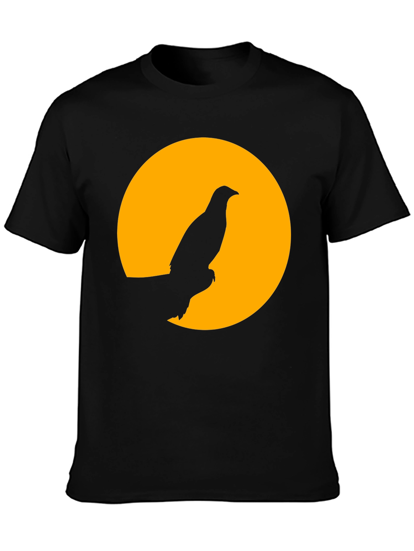 Raven Silhouette Graphic Tee - Black T-Shirt