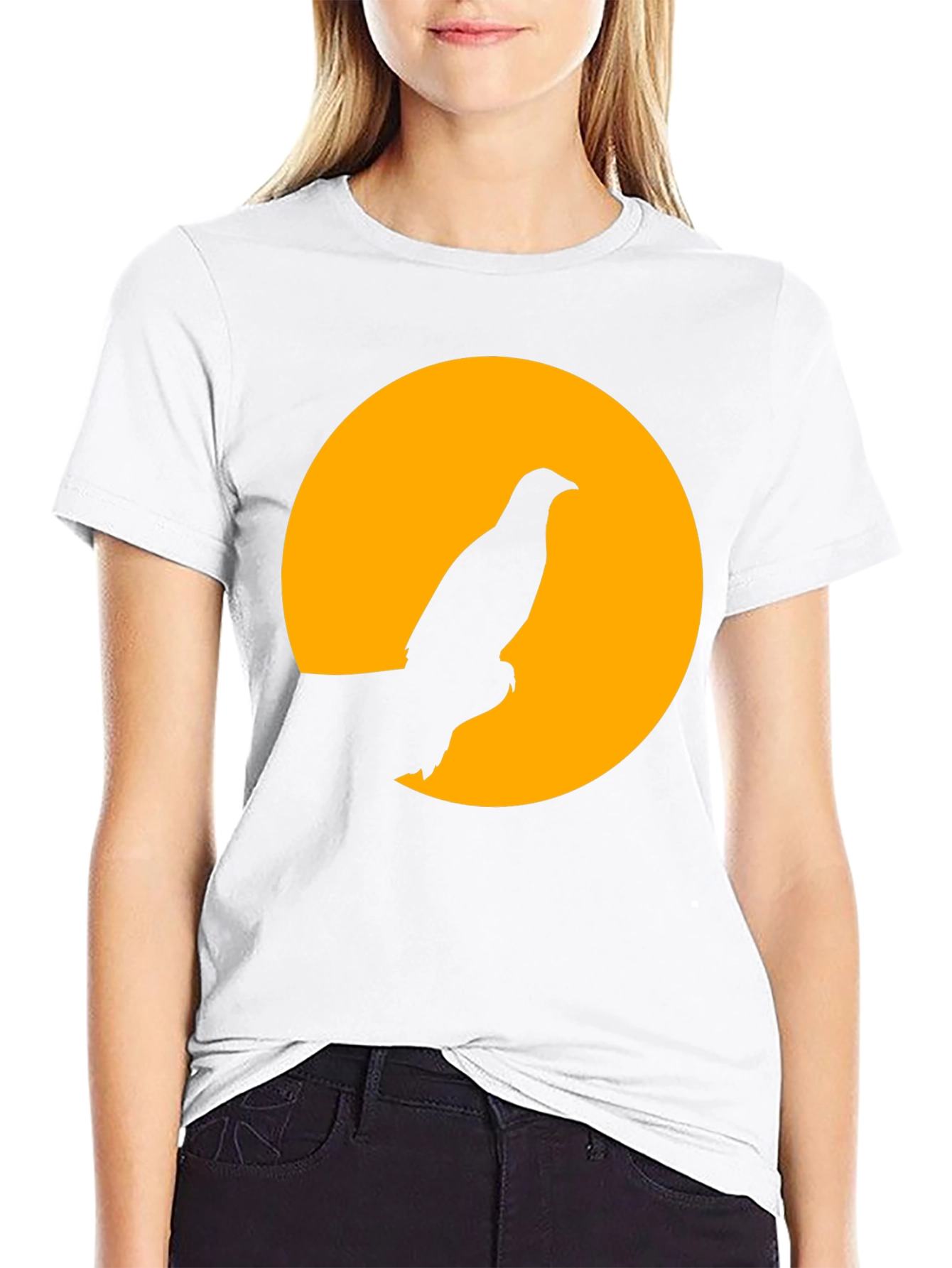 Raven Silhouette Graphic Tee - Black T-Shirt