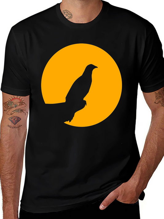 Raven Silhouette Graphic Tee - Black T-Shirt