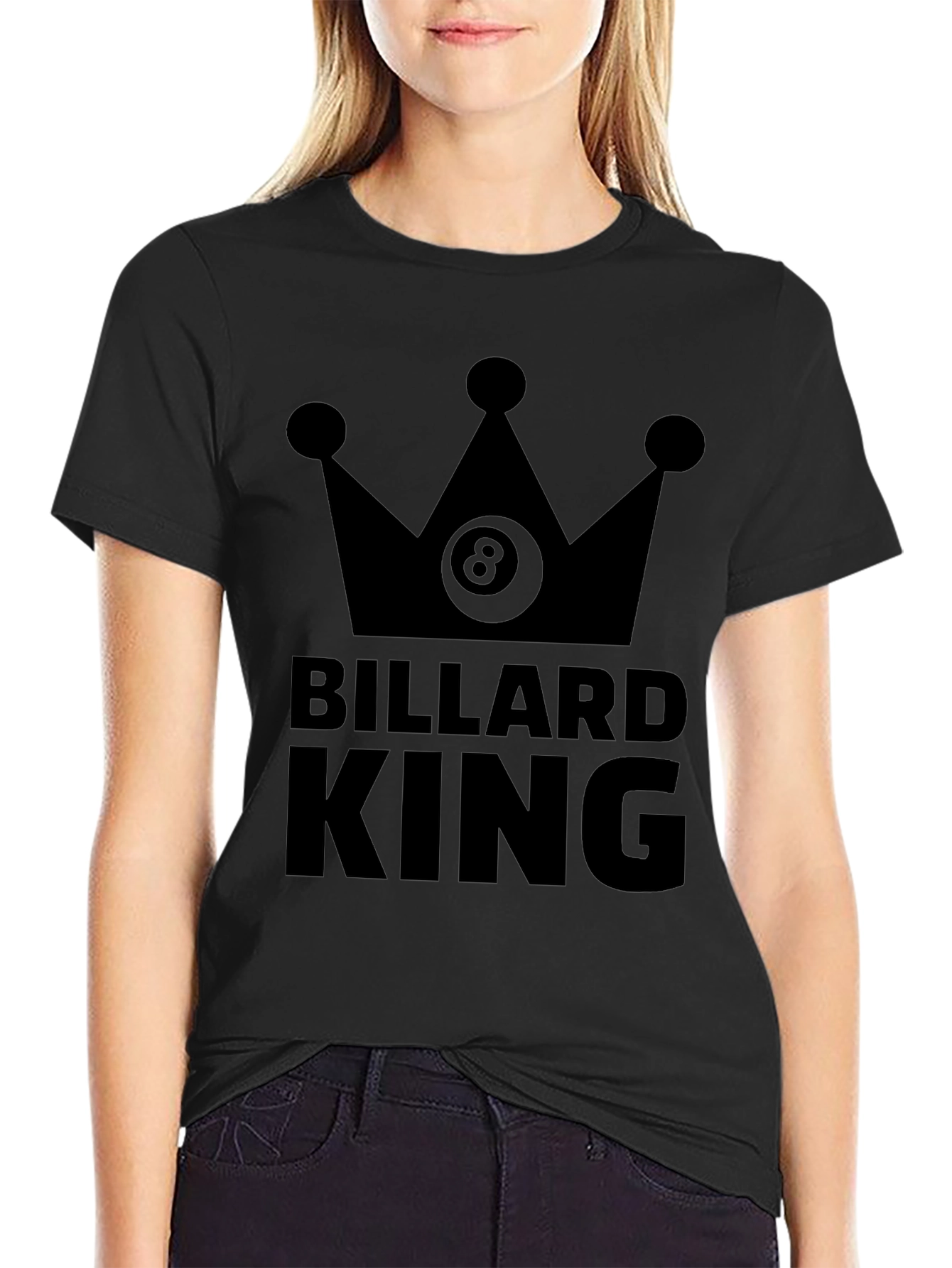 Billiard King T-Shirt - Eight Ball Crown Graphic