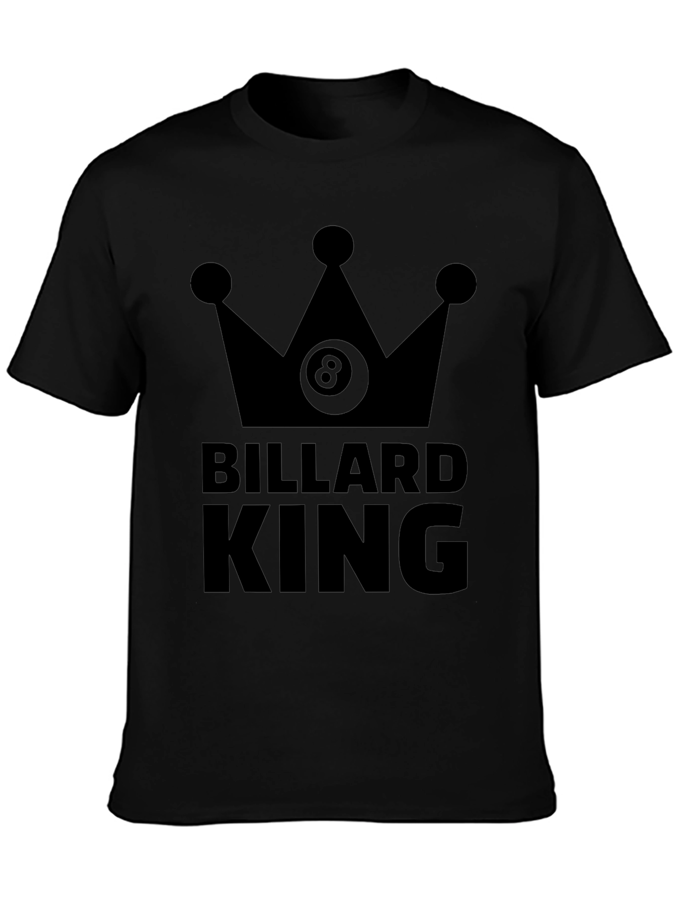 Billiard King T-Shirt - Eight Ball Crown Graphic