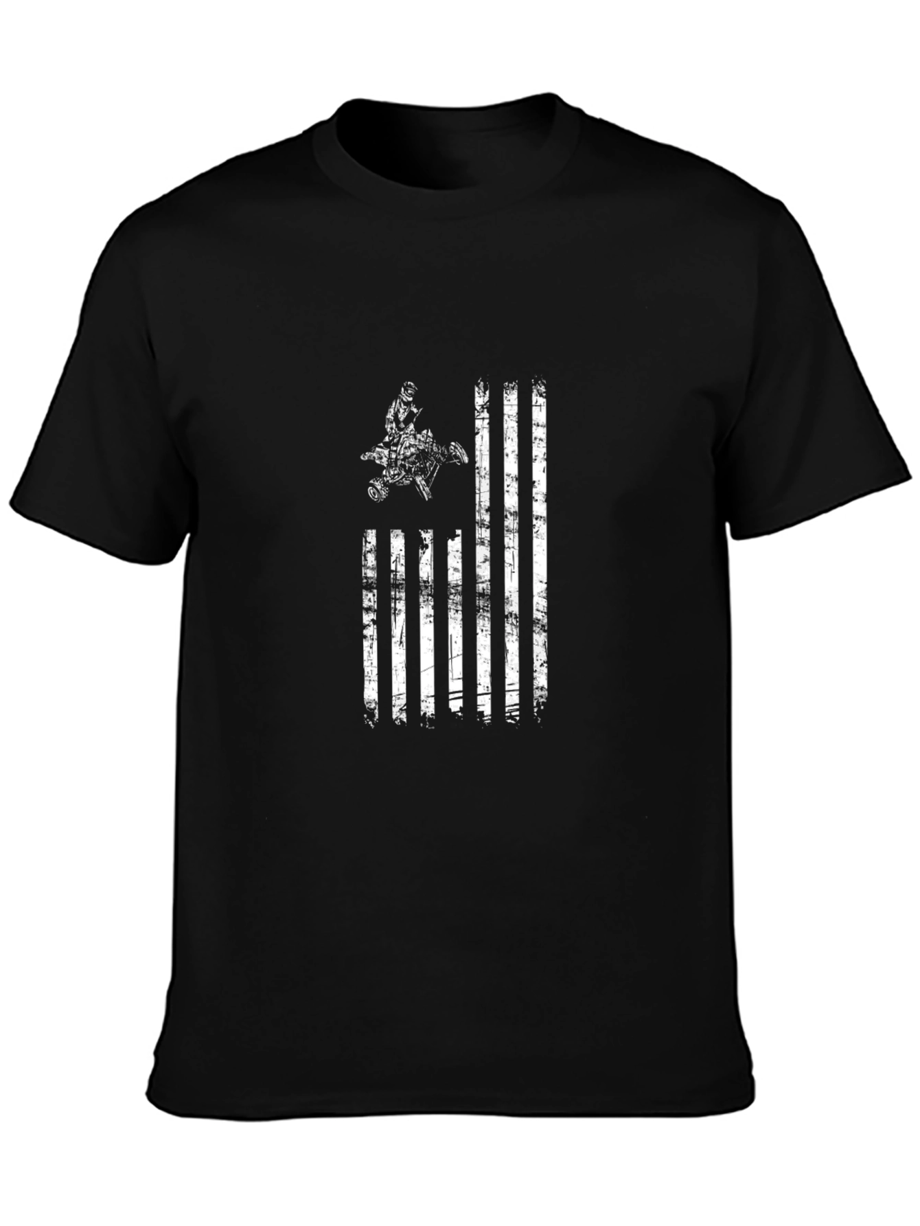 Distressed ATV American Flag Graphic Tee