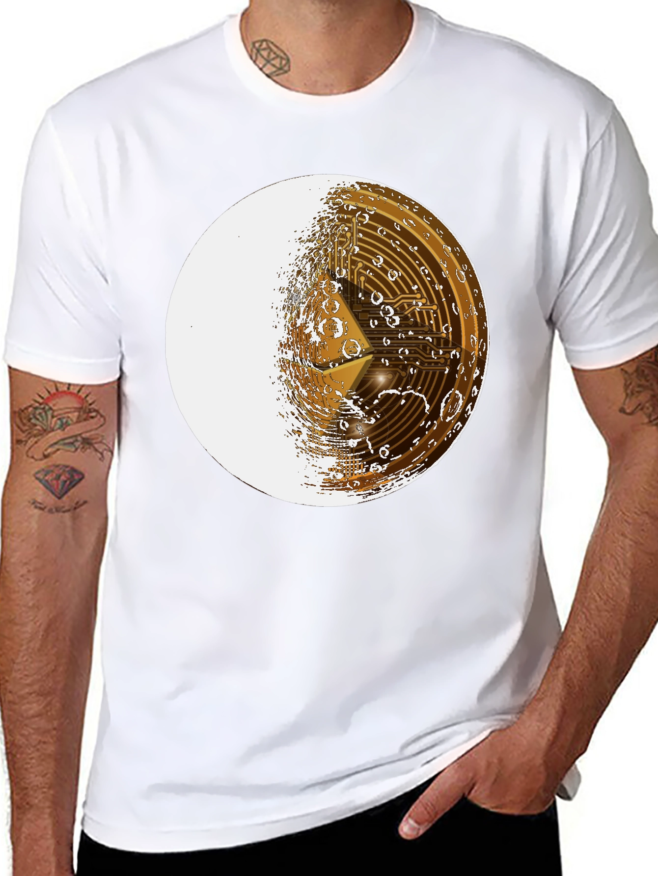 Ethereum Moon Graphic T-Shirt - Crypto Fan Apparel